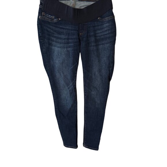 Seraphine Dark Wash Under the Bump Maternity Skinny Jeans Size 4 - Picture 2 of 4